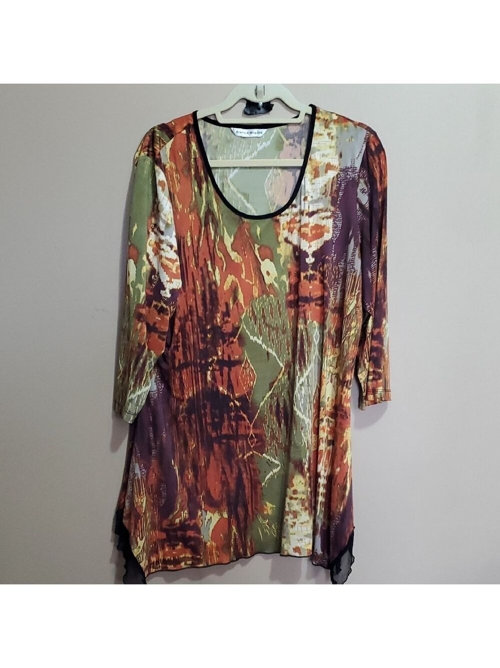 Bianca Nygard Multicolor Abstract Women's Top Size XL